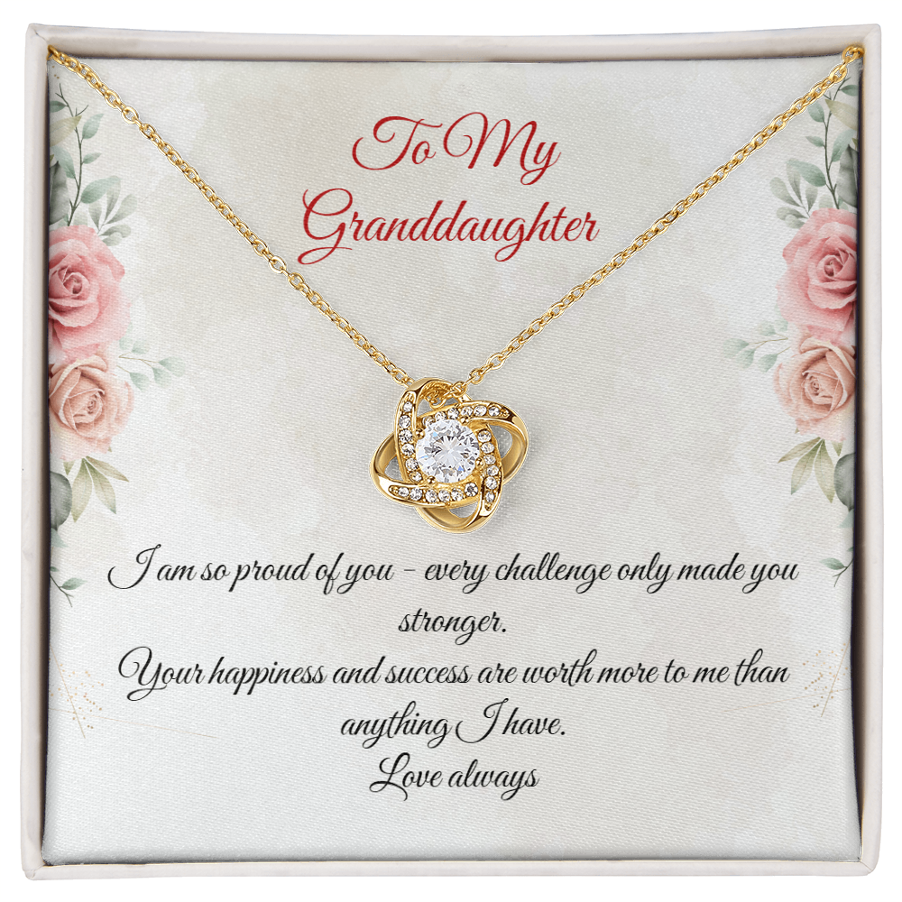 My Granddaughter, My Heart - Love Knot Necklace
