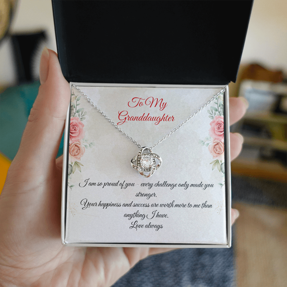 My Granddaughter, My Heart - Love Knot Necklace