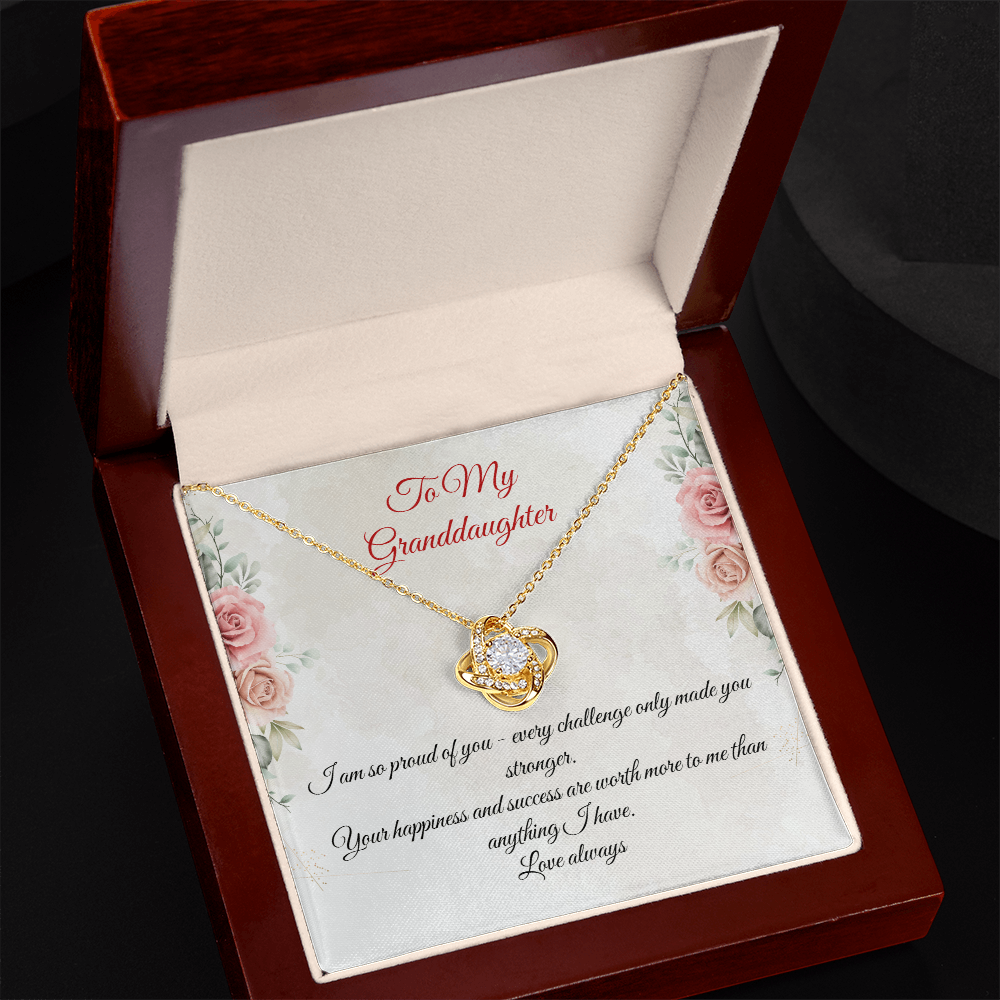 My Granddaughter, My Heart - Love Knot Necklace