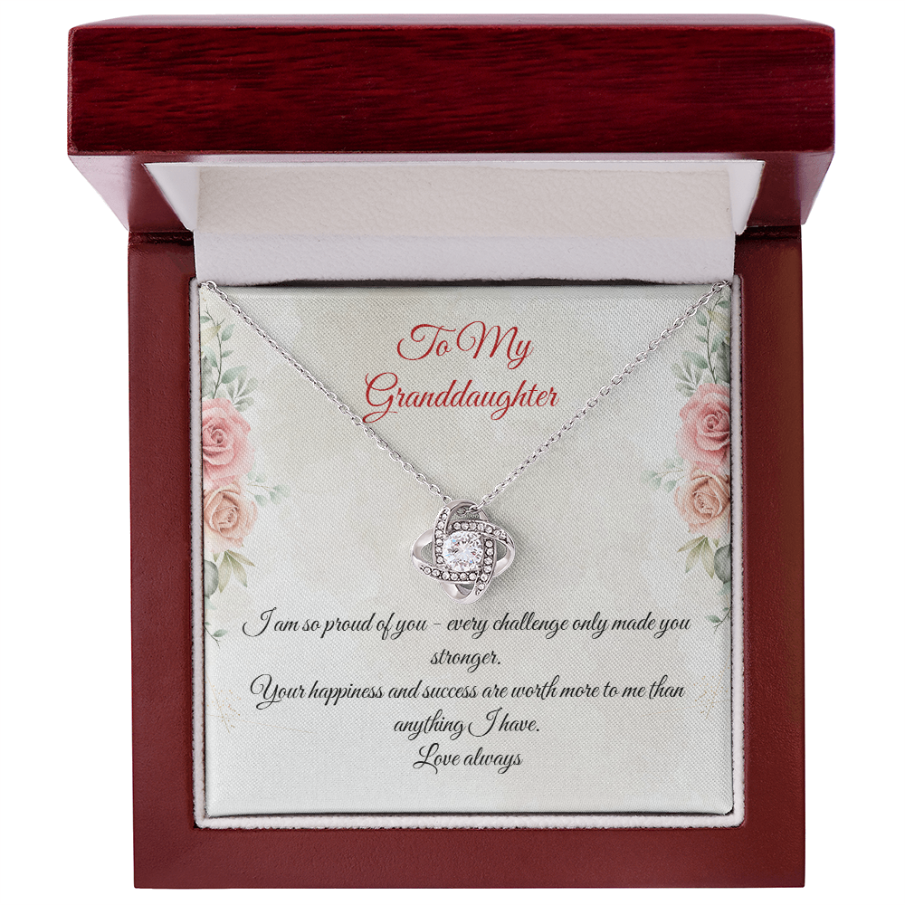 My Granddaughter, My Heart - Love Knot Necklace