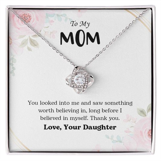 To My Mom | Thank You - Love Knot Necklace