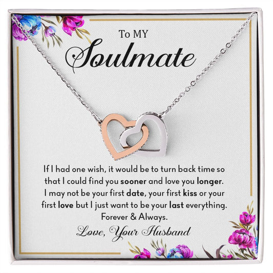 To My Soulmate | Interlocking Hearts necklace